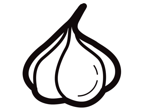 Simple Garlic Coloring Page